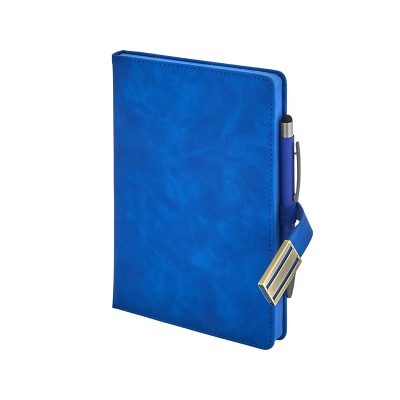 15 x 21 Termo Deri Defter - Mavi