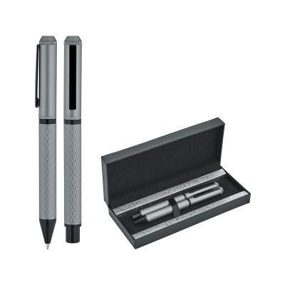 Metal Roller & Tükenmez Kalem Seti - Silver