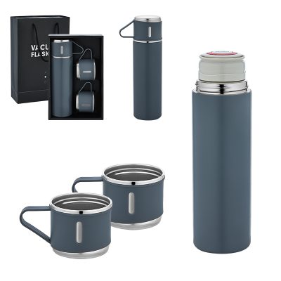 Çelik 3'lü Termos Set / 500 ml - Gri