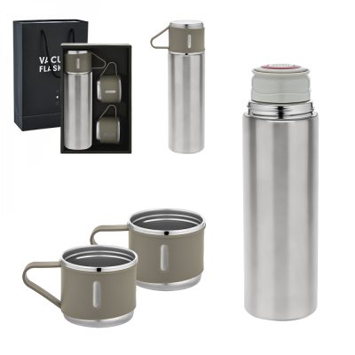Çelik 3'lü Termos Set / 500 ml - Krom
