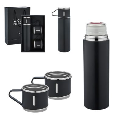 Çelik 3'lü Termos Set / 500 ml - Siyah