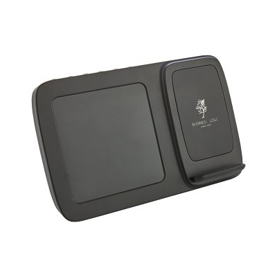 Wireless Şarj Cihazı & Dijital Saat - Siyah