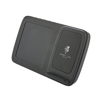 Wireless Şarj Cihazı & Dijital Saat - Siyah