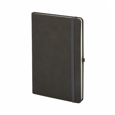 13 x 21 Termo Deri Defter (Holmen Kitap Kağıdı) - Füme-yeşil