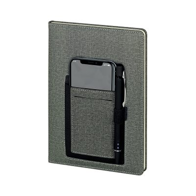 15 x 21 Termo Deri Defter (Holmen Kitap Kağıdı) - Siyah-füme