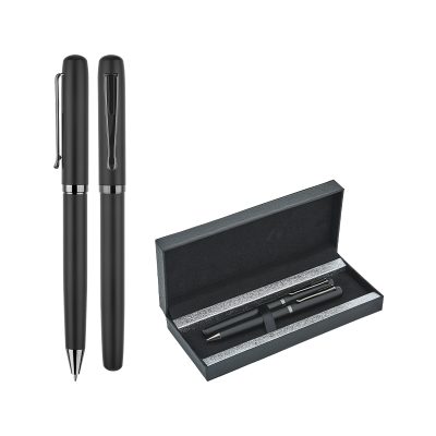 Metal Roller & Tükenmez Kalem Seti - Siyah