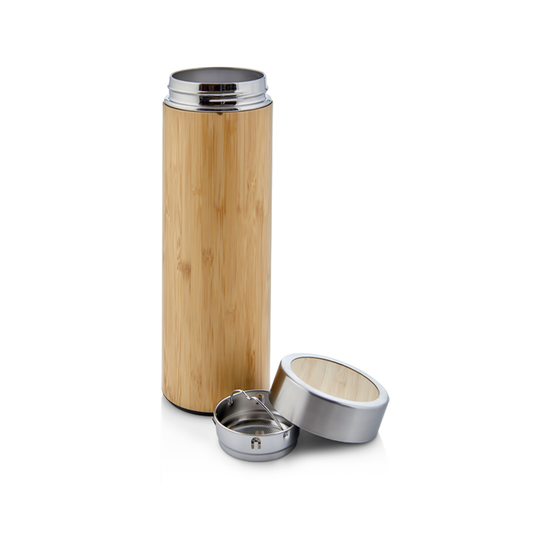 Promosyon Bambu Çelik Termos / 500 ml