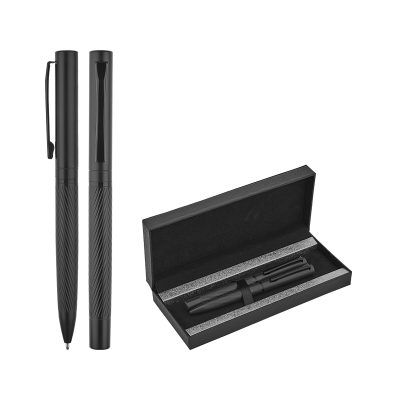 Metal Roller & Tükenmez Kalem Seti - Siyah