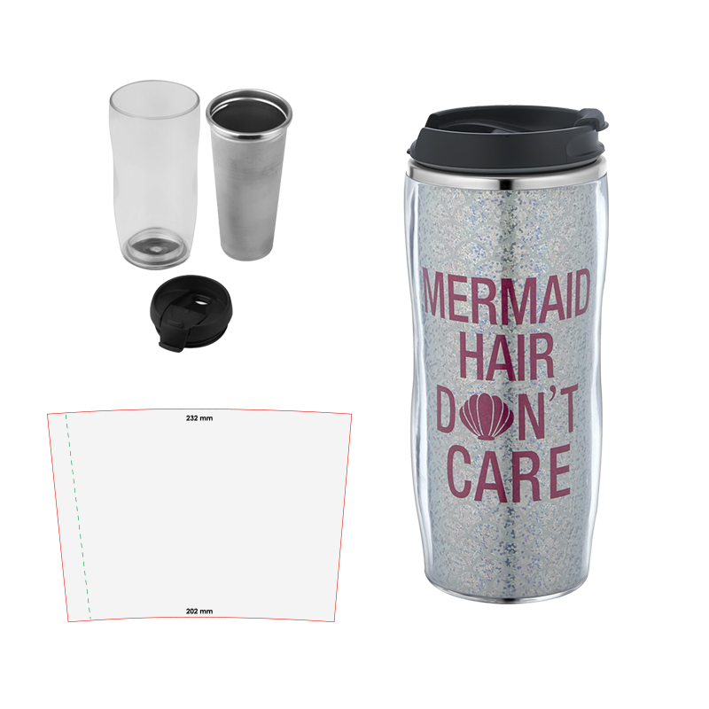 Promosyon Şeffaf Çelik Kupa / 400 ml