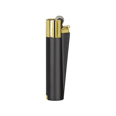 Clipper Metal Siboplu Çakmak - Siyah-gold