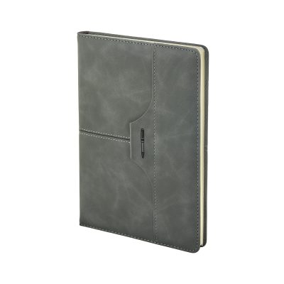 15 x 21 Termo Deri Defter - Gri