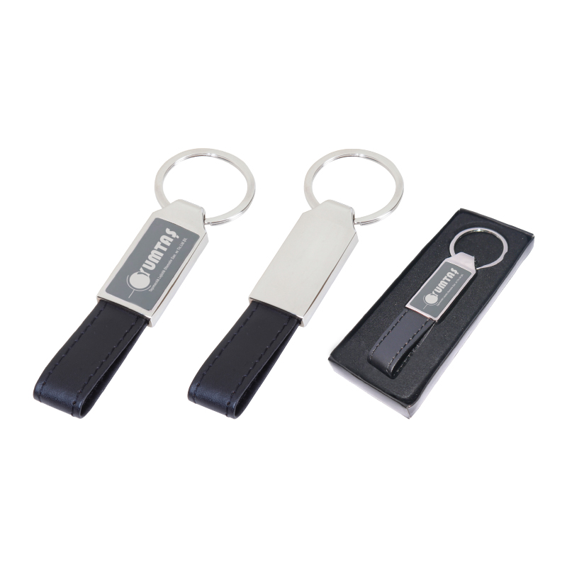 Promosyon Tek Taraflı Metal Suni̇ Deri̇ Anahtarlık