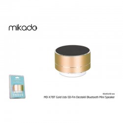 Mikado MD-X7BT Gold Usb-SD-Fm Destekli Bluetooth Mini Speaker