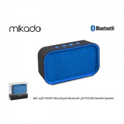 Mikado MD-25BT ENJOY Mavi/Siyah FM - Bluetooth 3W TF/USB Destekli Speaker