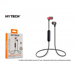 Hytech HY-XBK75 Mobil Telefon Uyumlu TF Card + Bluetooth Kulalk İçi Kırmızı Mikrofonlu Kulaklık
