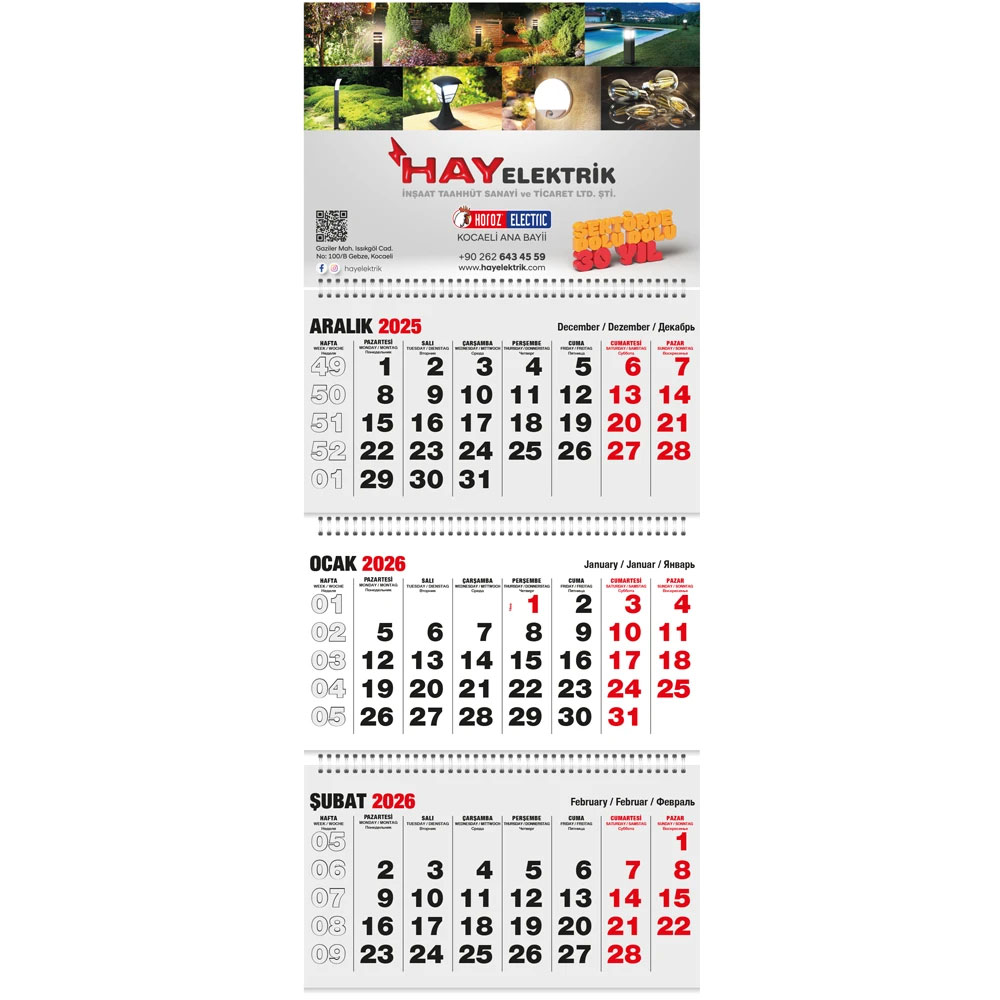 Promosyon Klasik Sıvama Gemici Takvim