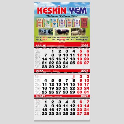 Promosyon Ekonomik Küçük Boy Gemici Takvim