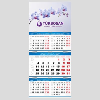 Promosyon Beş Aylık Gemici Takvim