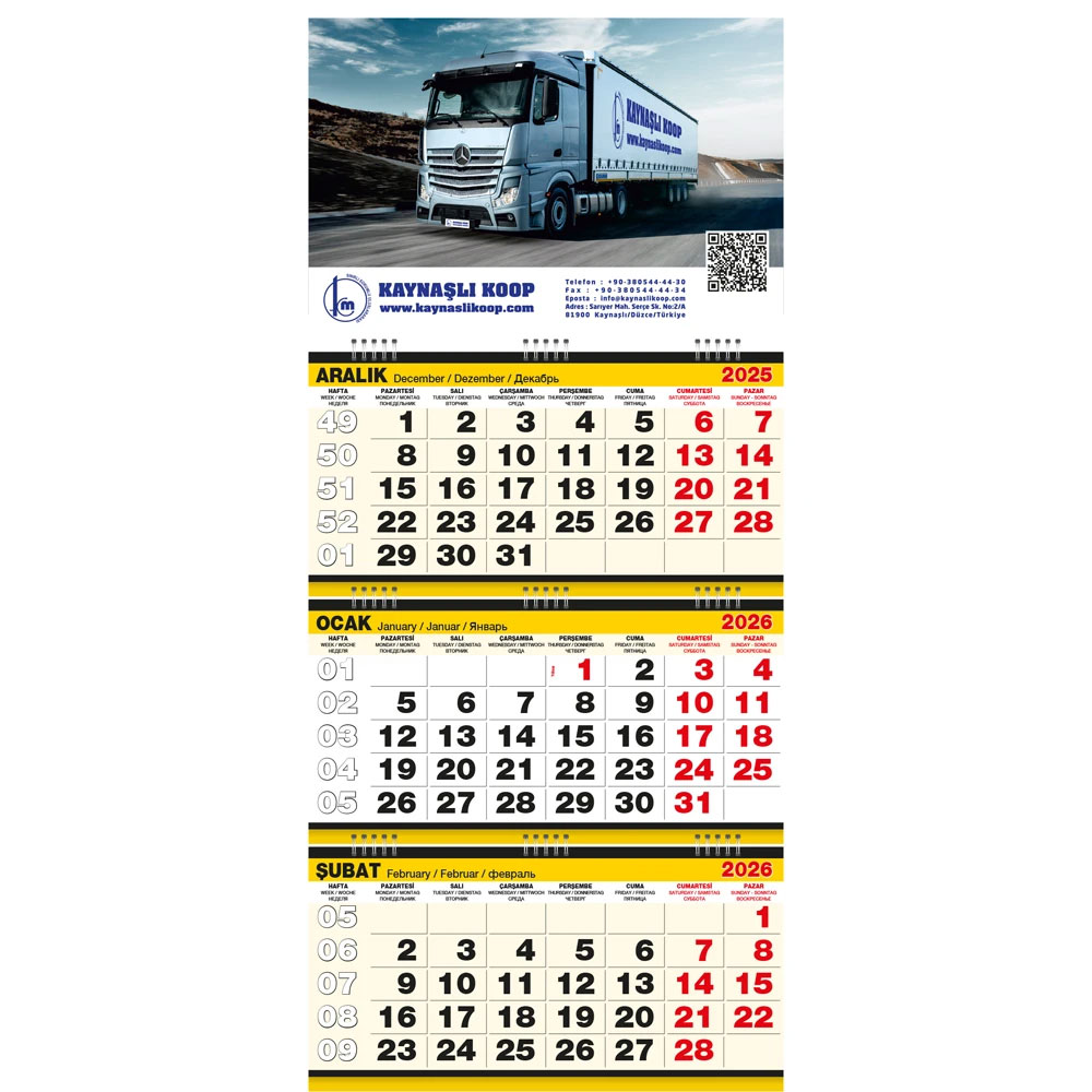Promosyon Büyük Boy Gemici Takvim