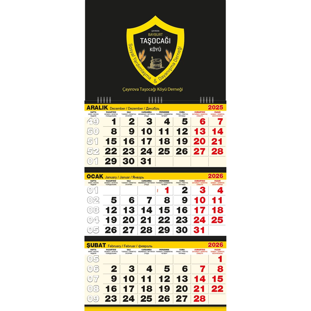Promosyon Büyük Boy Gemici Takvim