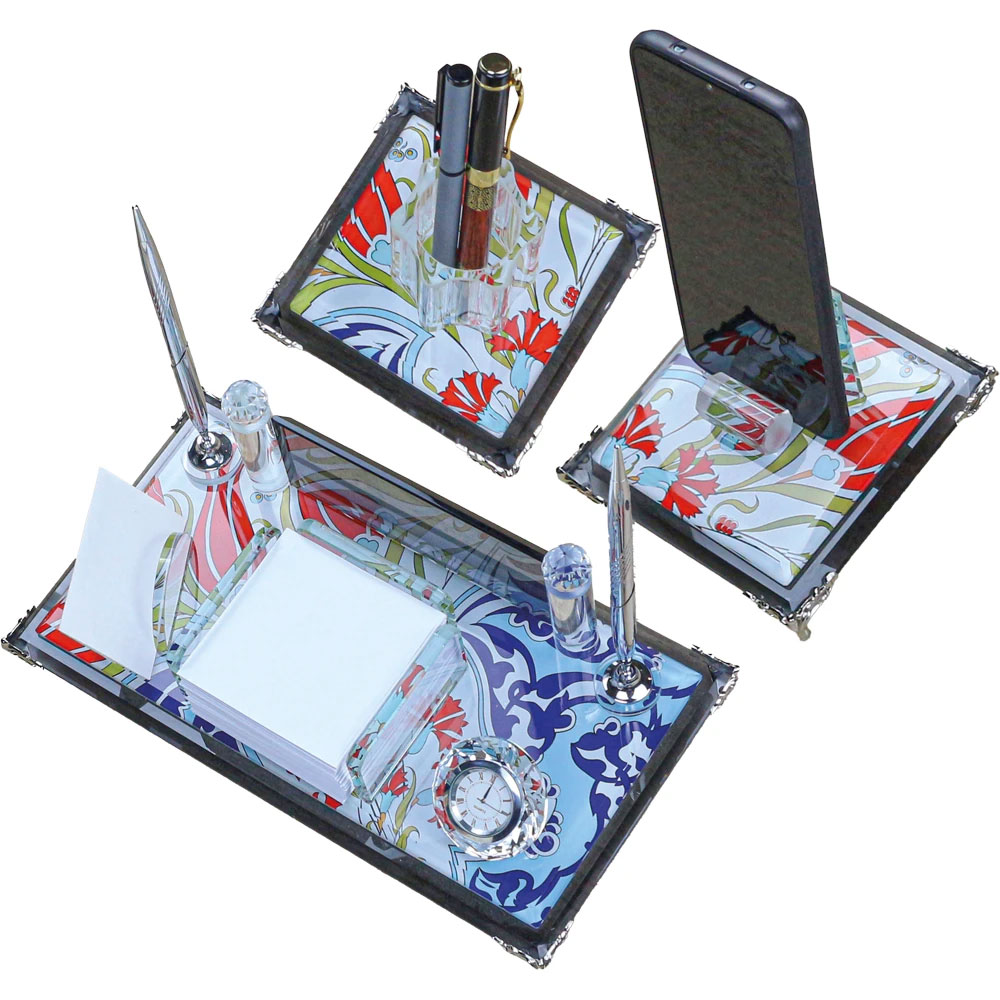 3lü Kristal Masa Seti