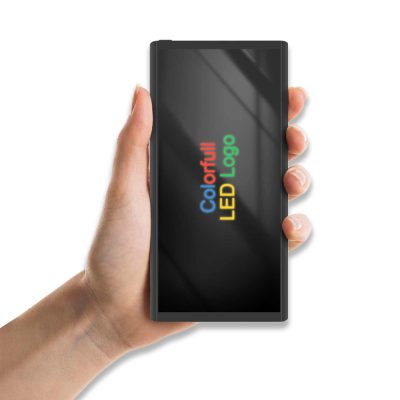 Renkli Işıklı Logo Magsafe 10000 mAh - Siyah