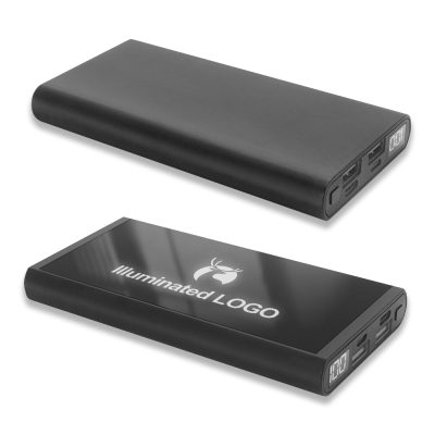 Renkli Işıklı Logo Magsafe 10000 mAh - Siyah