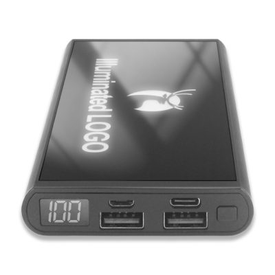 Renkli Işıklı Logo Magsafe 10000 mAh - Siyah