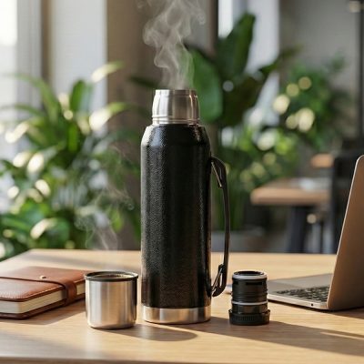 Termos 1000 ml (24 Saat Isı Koruma) - Siyah