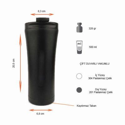 Termos Bardak 500 ml - Siyah