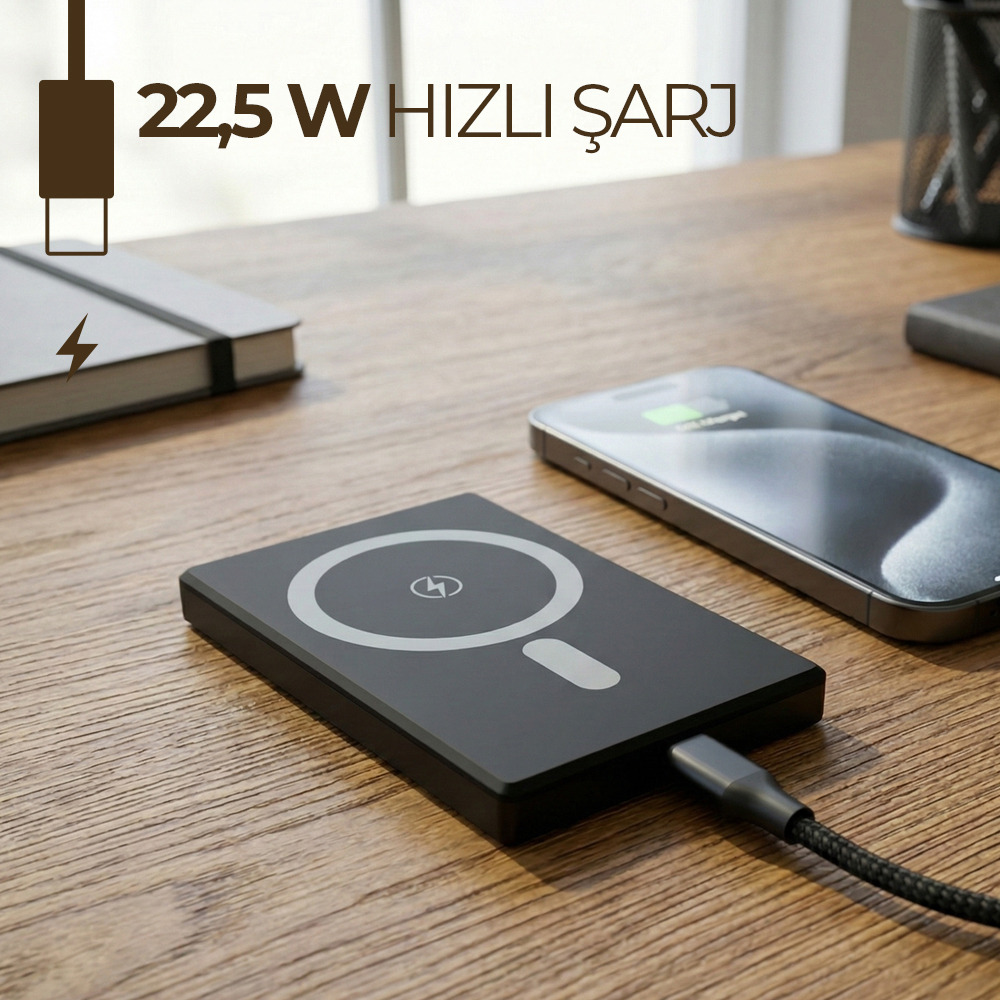 Hızlı Wireless Şarj Magsafe 5000 mAh