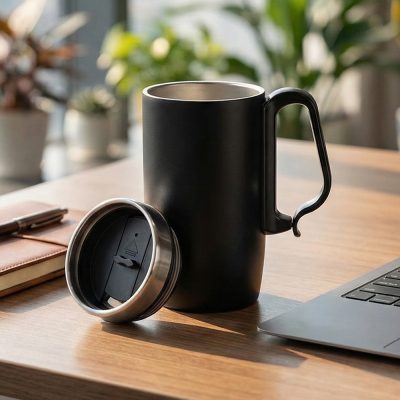 Termos Tipi Çelik Kupa 240 ml - Siyah