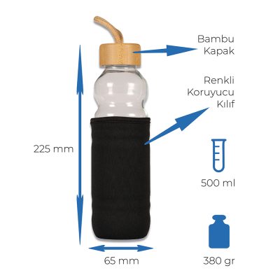 Cam Matara 500 ml - Siyah