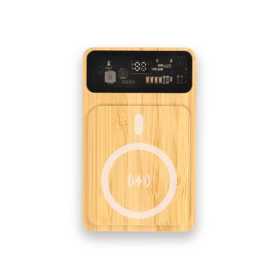 Promosyon Işıklı Logo Bambu Magsafe 10000 mAh