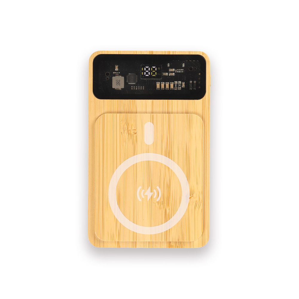 Promosyon Işıklı Logo Bambu Magsafe 10000 mAh