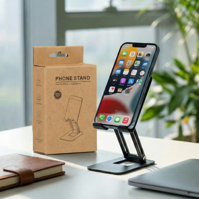 Metal Telefon Tutucu - Siyah