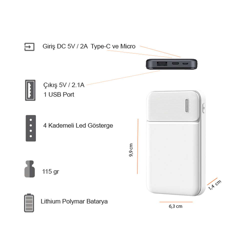 Powerbank 5000 mAh