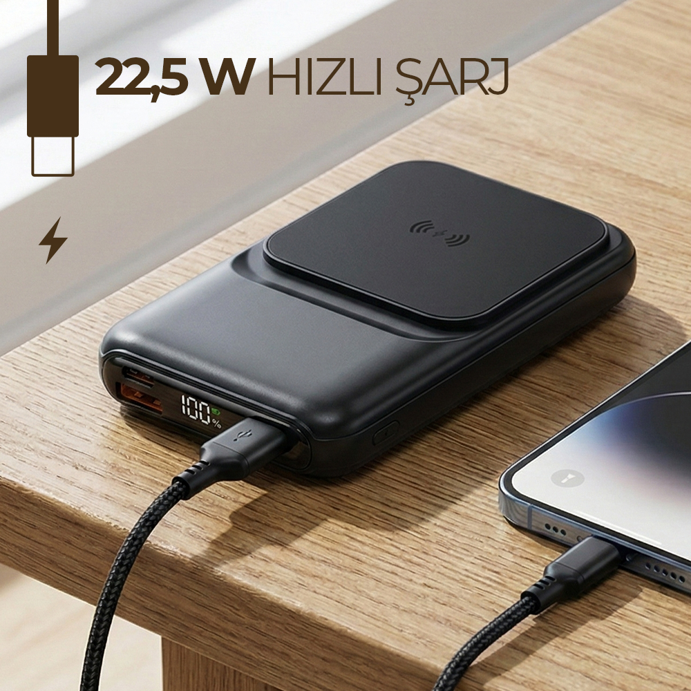 Hızlı Wireless Şarj Magsafe 10000 mAh