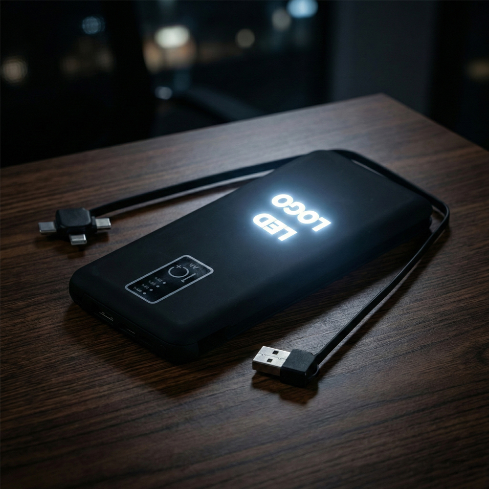 Işıklı Logo Wireless Powerbank 10000 mAh
