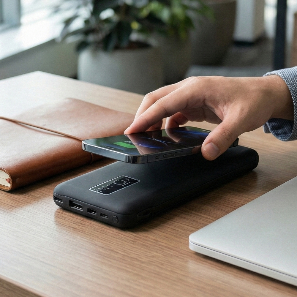 Işıklı Logo Wireless Powerbank 10000 mAh