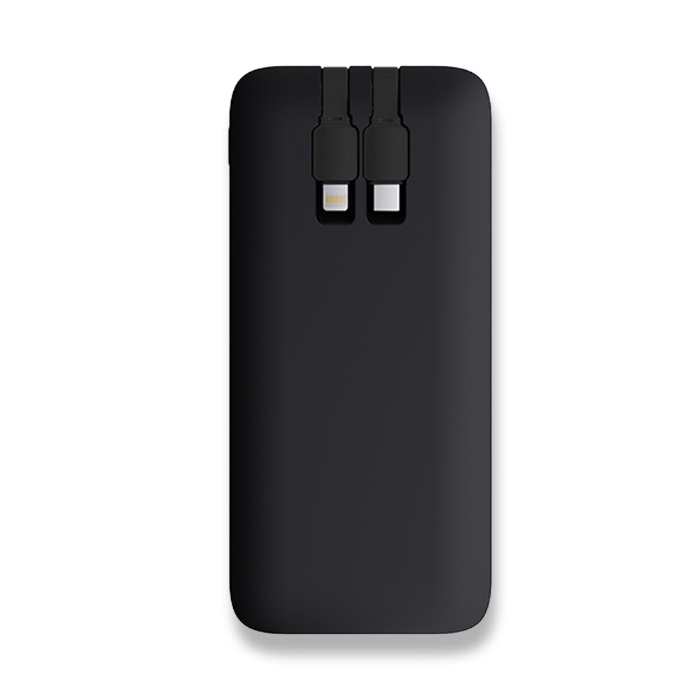 Işıklı Logo Dahili Kablolu Powerbank 10000 mAh