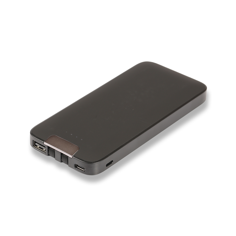 Işıklı Logo Dahili Kablolu Powerbank 10000 mAh