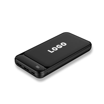 Işıklı Logo Powerbank 10000 mAh - Siyah