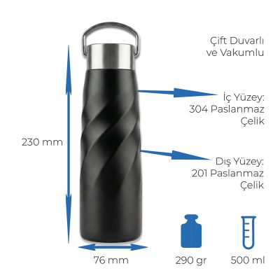 Termos Bardak 500 ml - Siyah