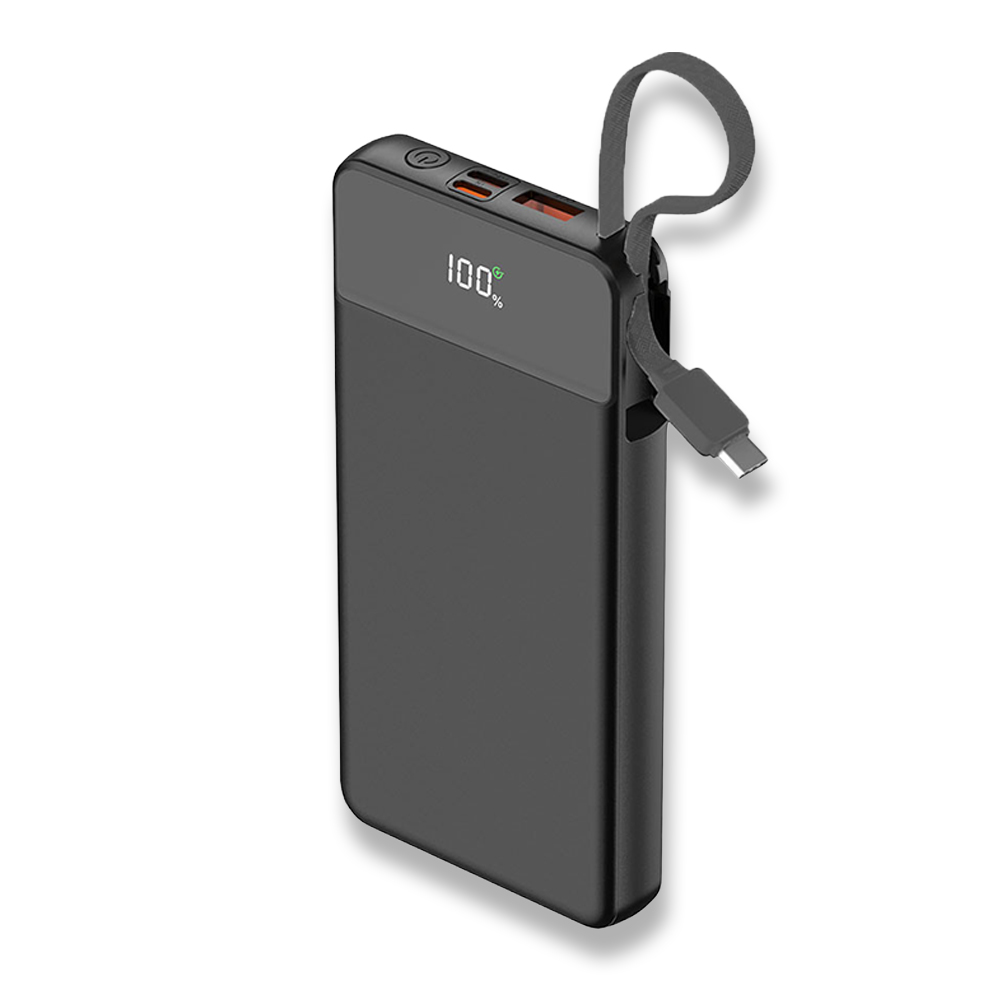 Promosyon Hızlı Şarj Dahili Kablolu Powerbank 10000 mAh