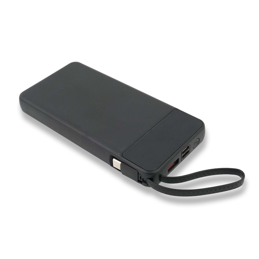 Promosyon Hızlı Şarj Dahili Kablolu Powerbank 10000 mAh