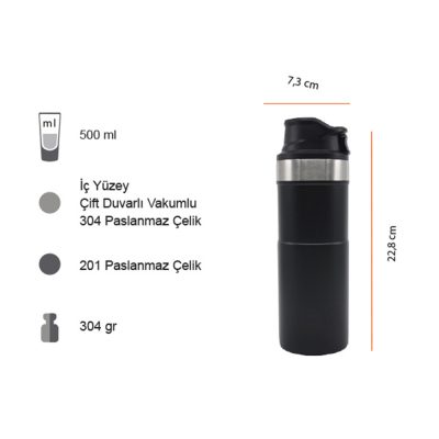 Termos Bardak 500 ml - Siyah