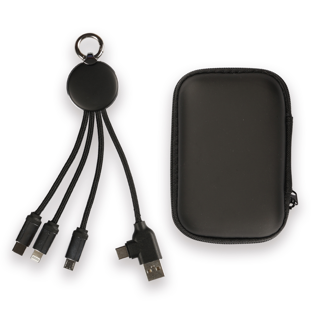 Promosyon Işıklı Logo Type-C Uçlu Şarj Kablosu (Çantalı)