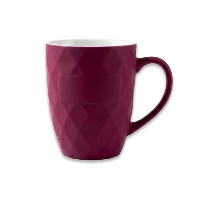 Diamond Porselen Bardak - koyu_pembe
