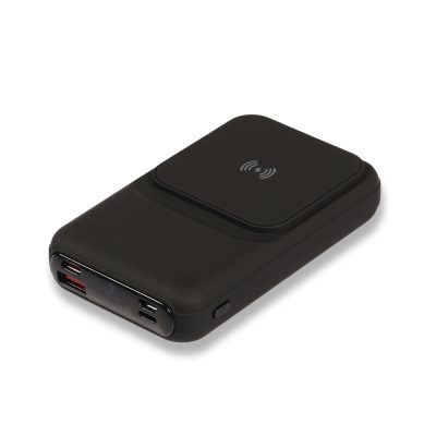 Işıklı Logo Hızlı Wireless Şarj Magsafe 10000 mAh - Siyah